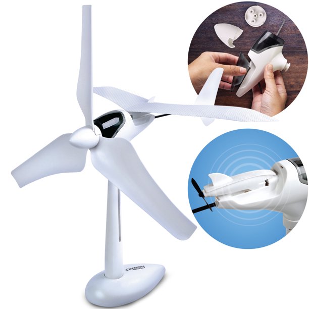 Discovery #Mindblown Wind Turbine Glider Kit, STEM Science Experiment for Kids