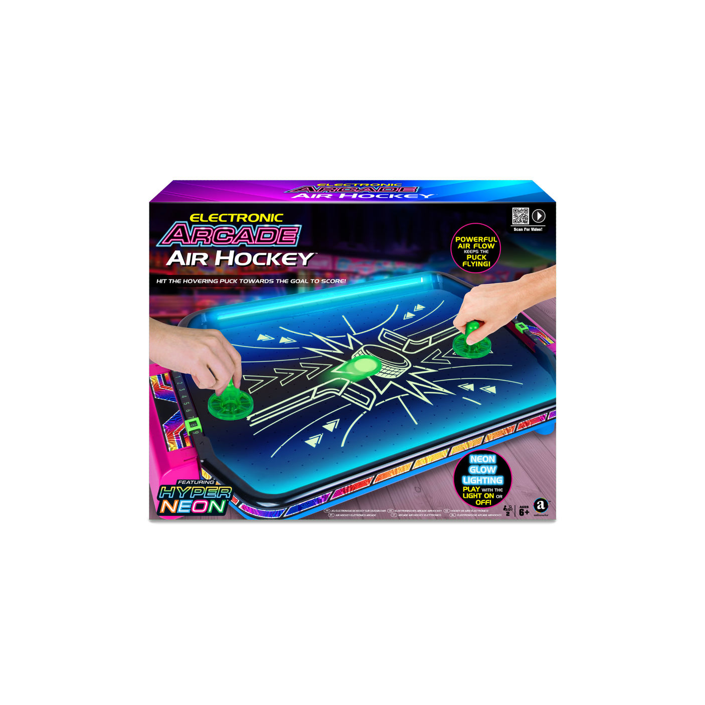 Electronic Arcade Air Hockey (Hyper Neon Series)