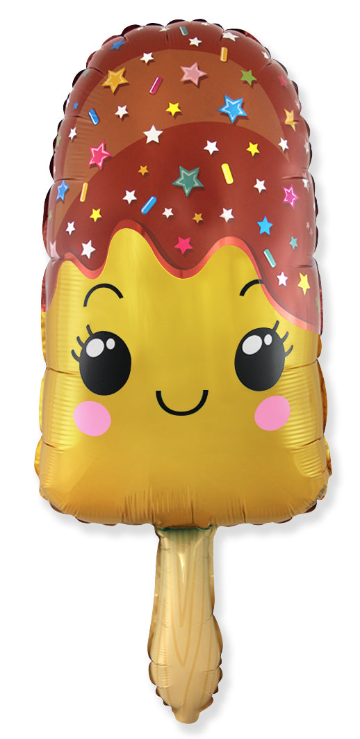 Yellow Iced Lolly Popsicle Foil Balloon 33"