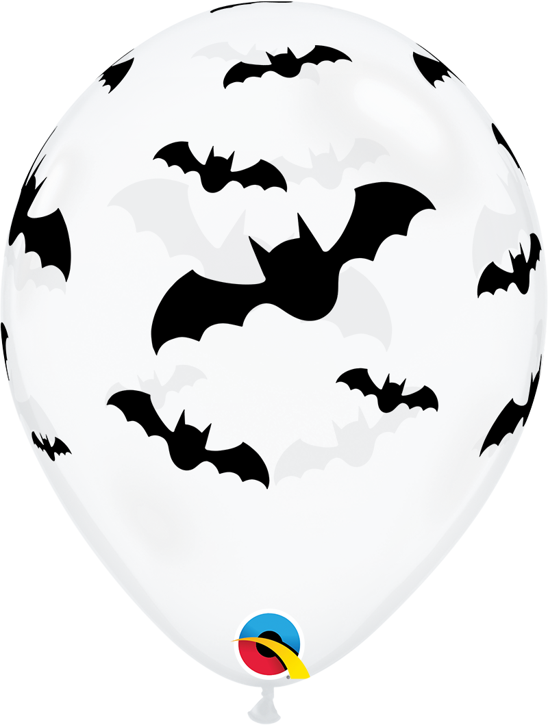 Happy Halloween Bats Balloons Latex 11"