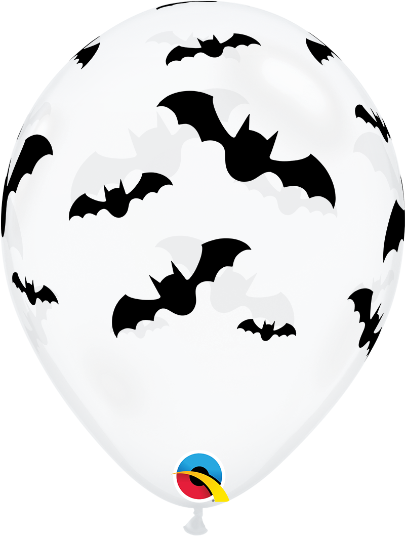 Happy Halloween Bats Balloons Latex 11"