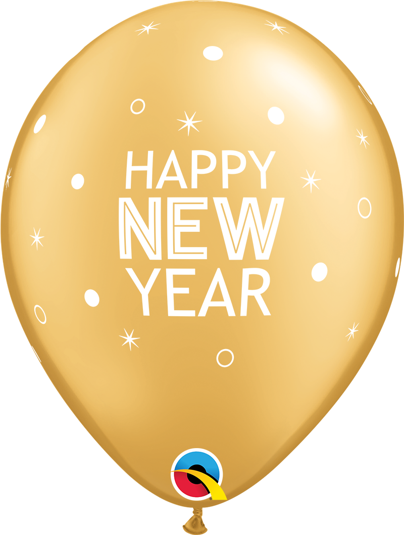 Happy New Year Sparkles Latex Balloon 11"