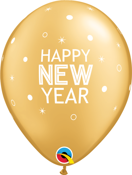 Happy New Year Sparkles Latex Balloon 11"