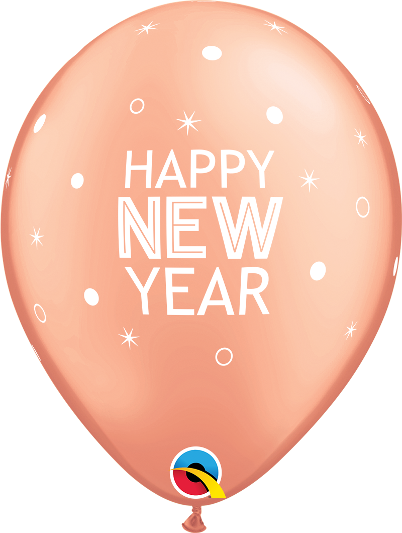 Happy New Year Sparkles Latex Balloon 11"