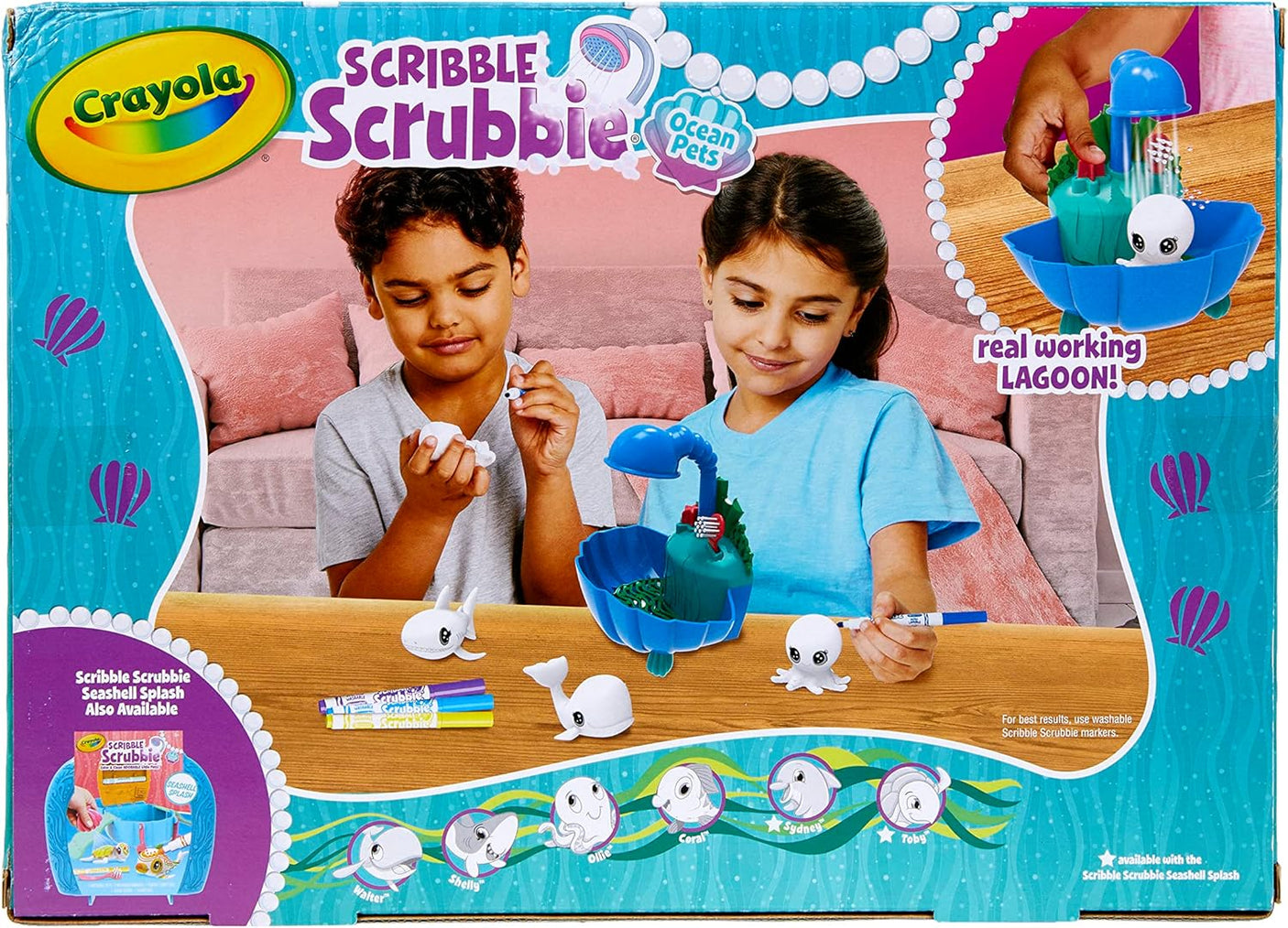 Scribble Scrubbie Ocean Pets - Lagoon Tub Set
