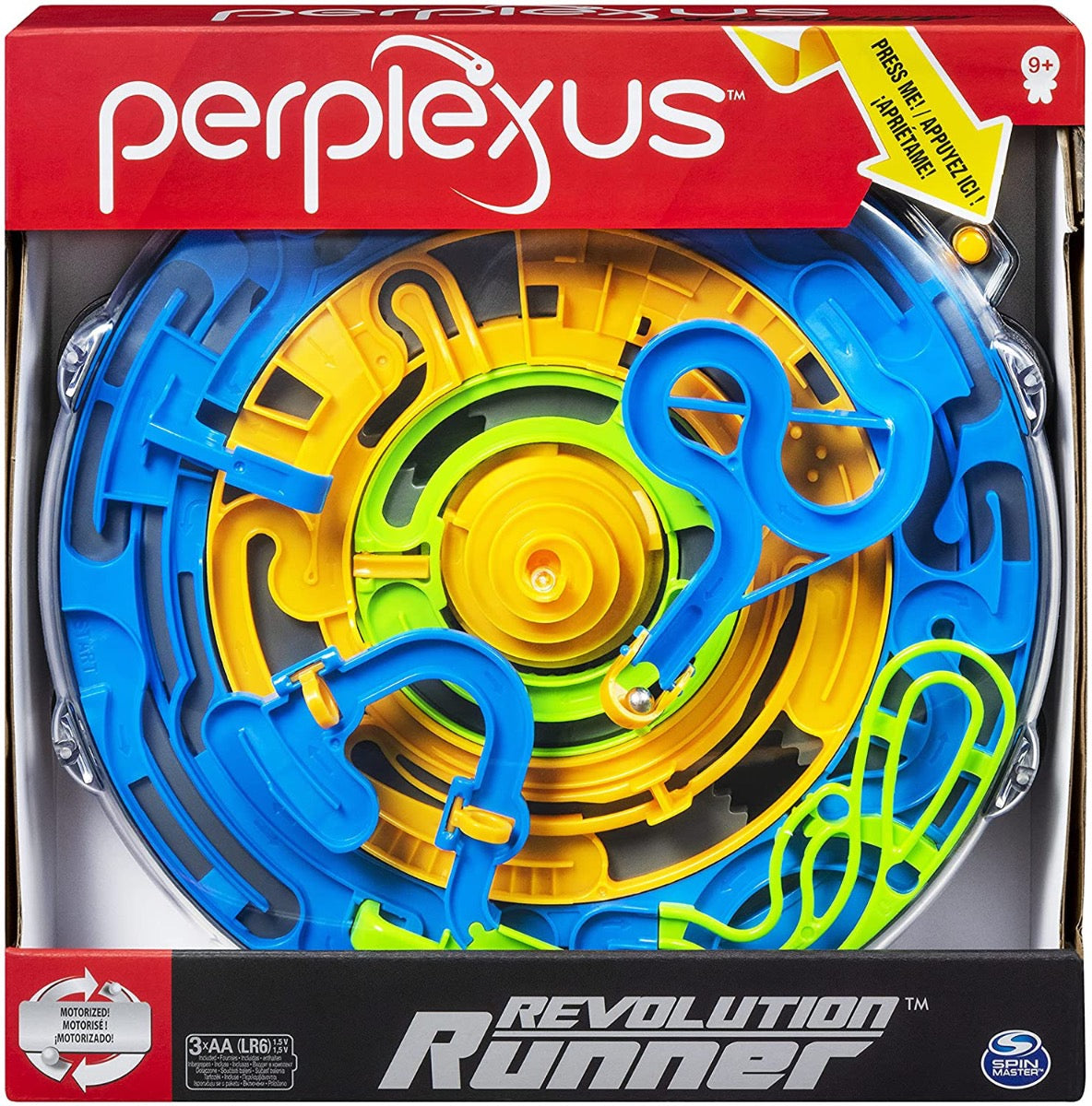 لعبة Perplexus, Revolution Runner Motorized Motion 3D Gravity Maze Game Brain Teaser Fidget Toy Puzzle Ball 