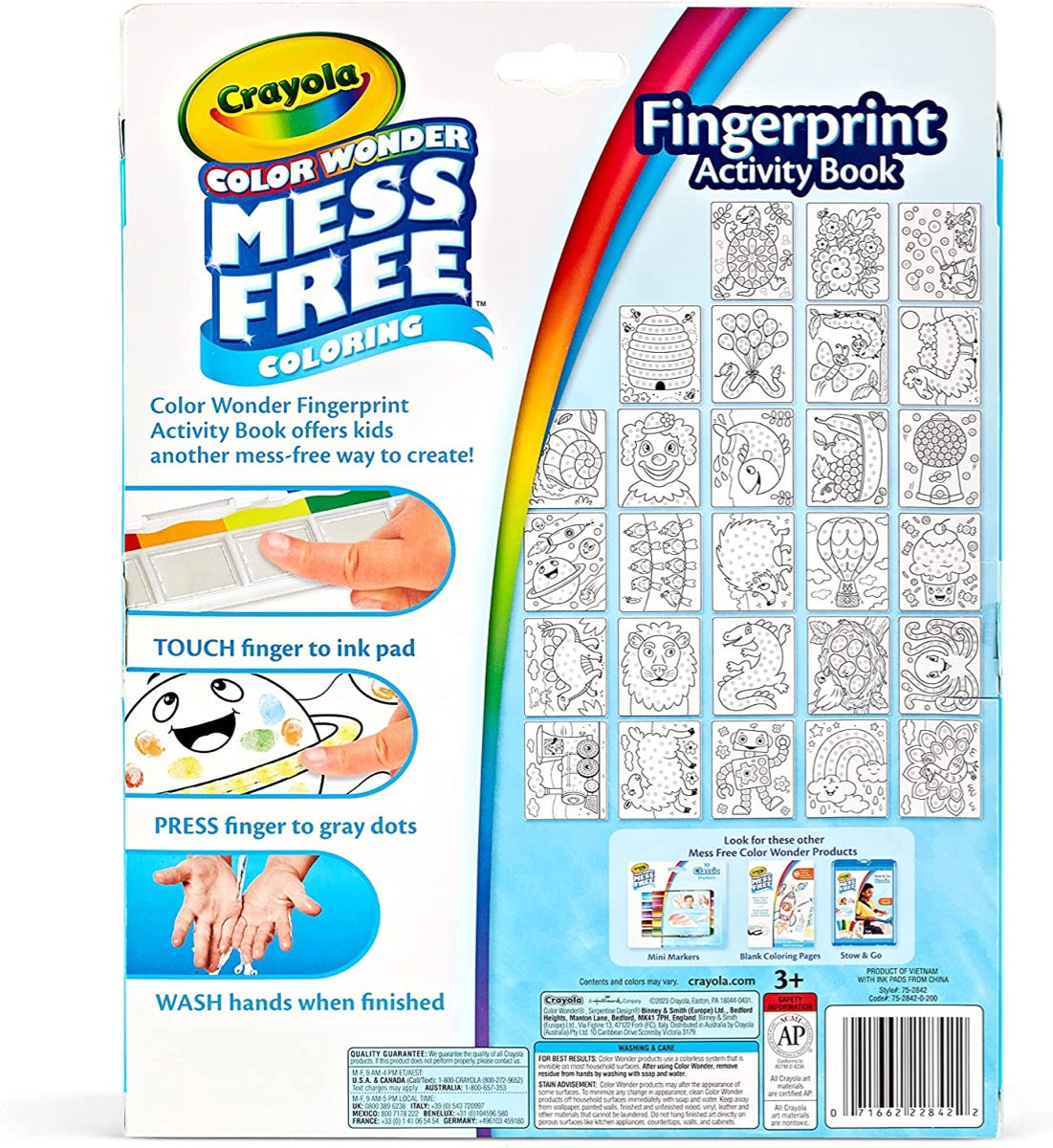 Crayola Color Wonder Mess Free Fingerprint Ink Painting Activity Set