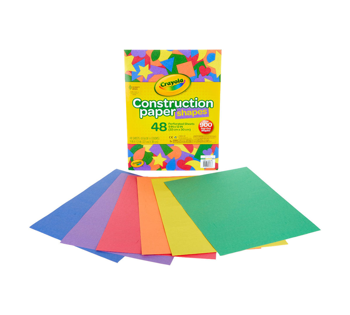 Construction Paper Shapes, 48 ct