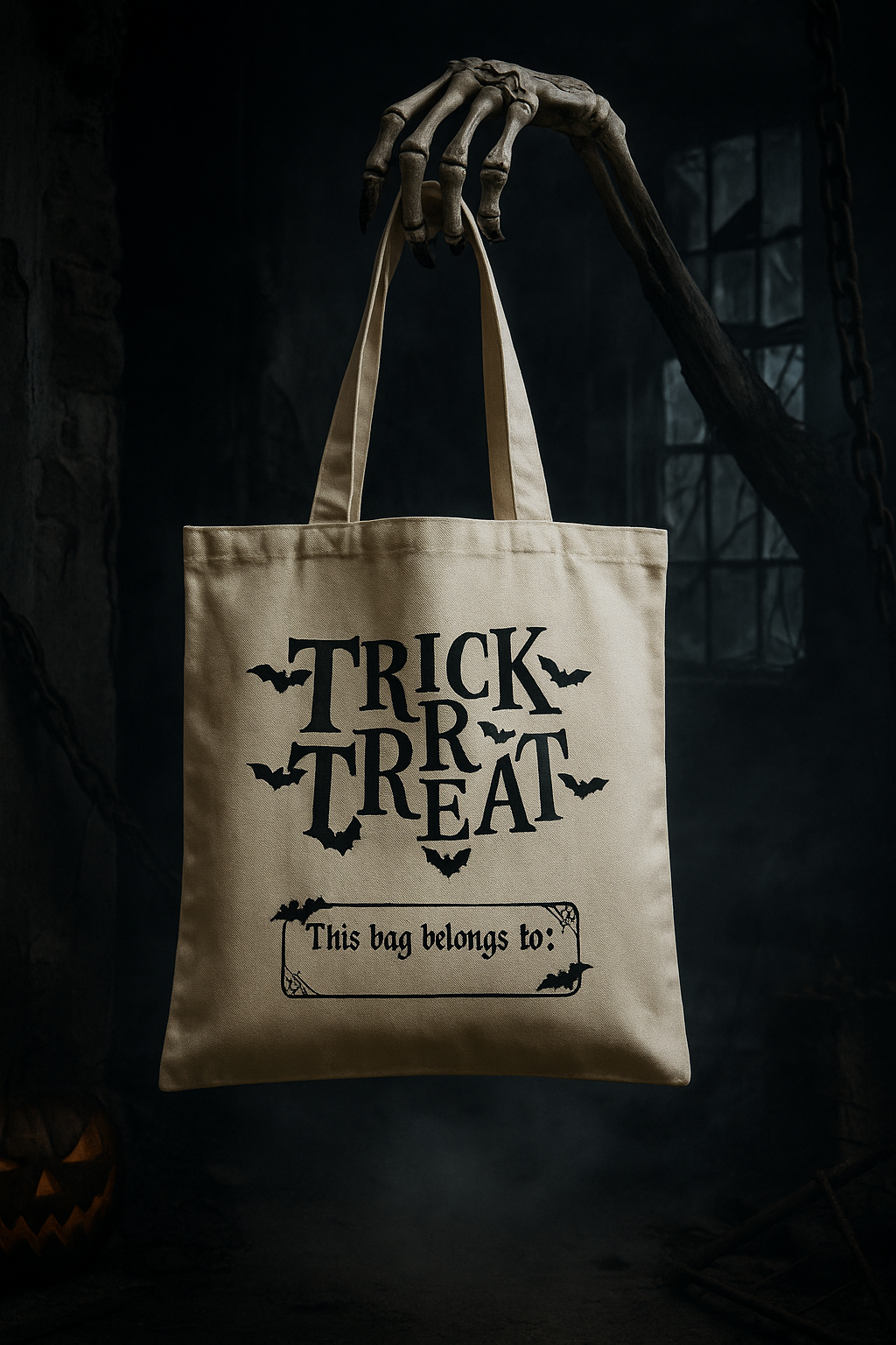 Personalized Trick or Treat Halloween Tote Bag – 35 x 30 cm