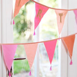 Pink Happy Birthday Fabric Bunting