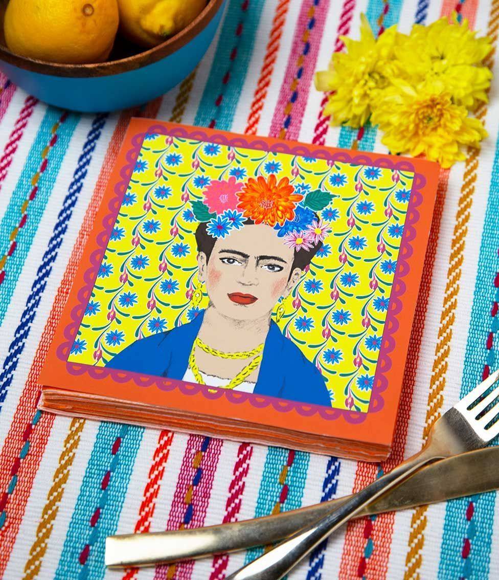 Yellow Frida Kahlo Paper Napkins