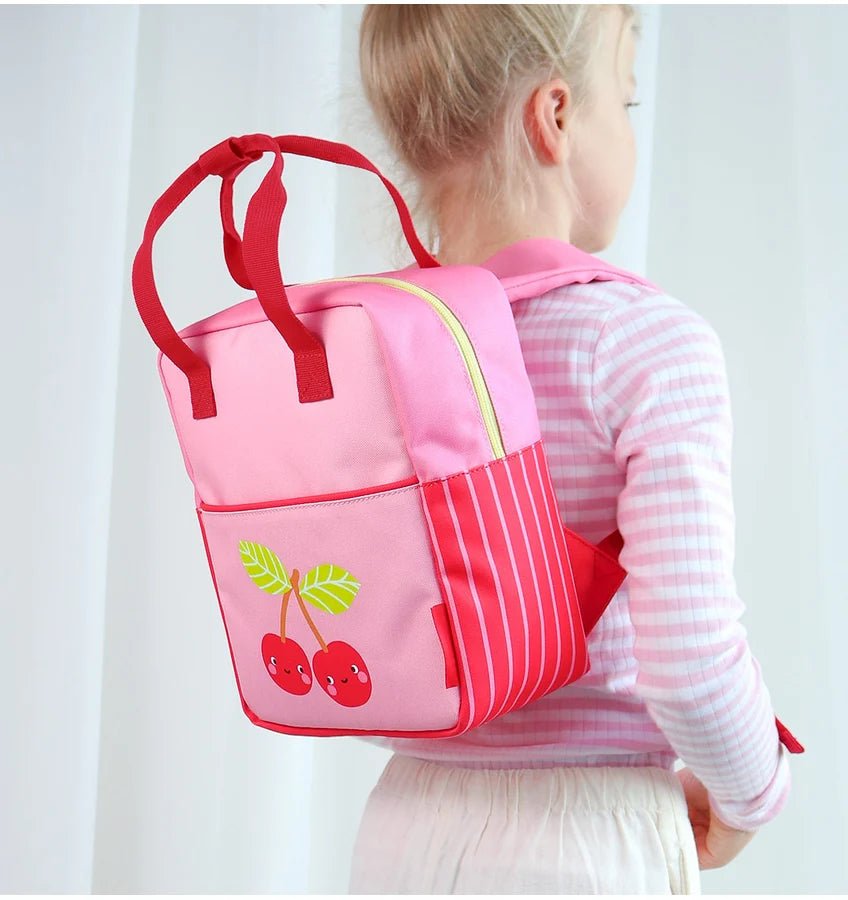 Kids Little Square Backpack - Happy cherries