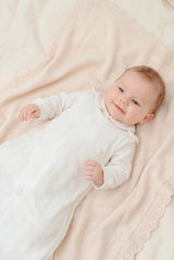 Sleeping Bag Ecru Cotton Pointelle Knitwear