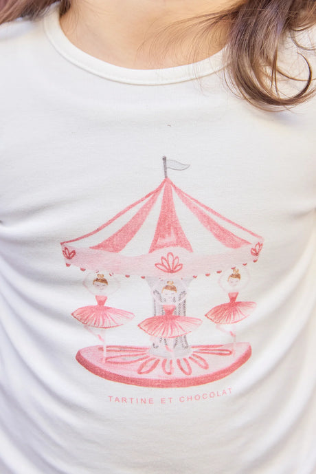 T-SHIRT praline Illustration Merry -Go -Round
