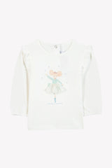 T-SHIRT Ecru Illustration Winter Garden