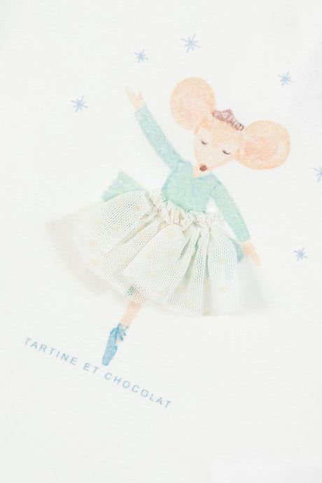 T-SHIRT Ecru Illustration Winter Garden