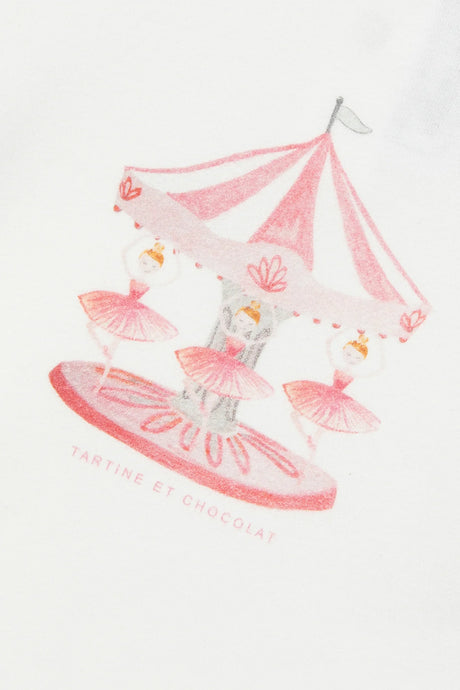 T-SHIRT praline Illustration Merry -Go -Round