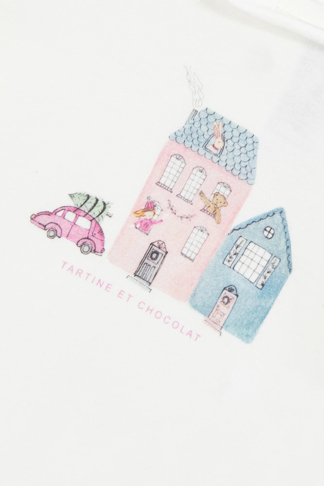 T-SHIRT Plum Illustration Country House