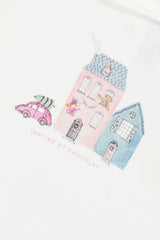 T-SHIRT Plum Illustration Country House