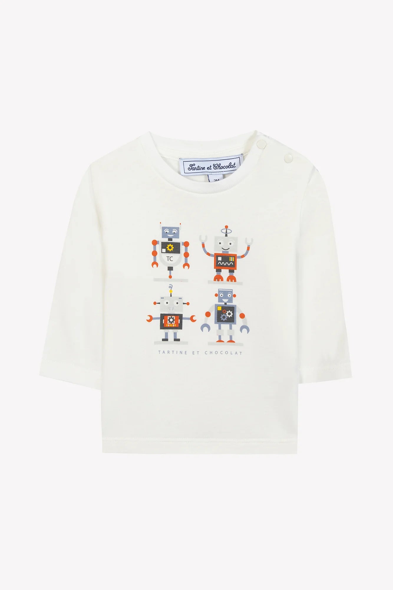 T-SHIRT - Blue Grey Illustration robots