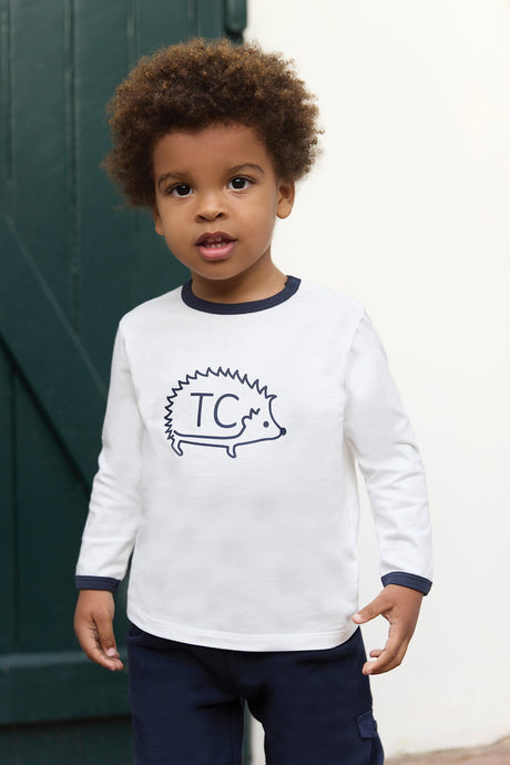 T-SHIRT - Ecru hedgehog