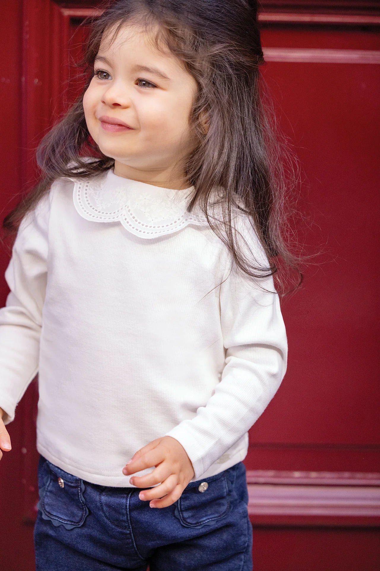 T-SHIRT Ecru Collar Race