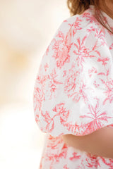 Long Dress Praline Inspiration Toile de Jouy - Pink