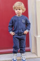 Boys Navy Blue Jersey Varsity Trouser Set