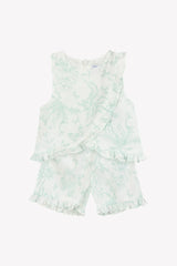 Short Set -  Praline Inspiration Toile de Jouy Lagoon Blue