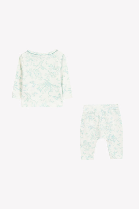 Baby Pyjamas - Toile de Jouy Blue