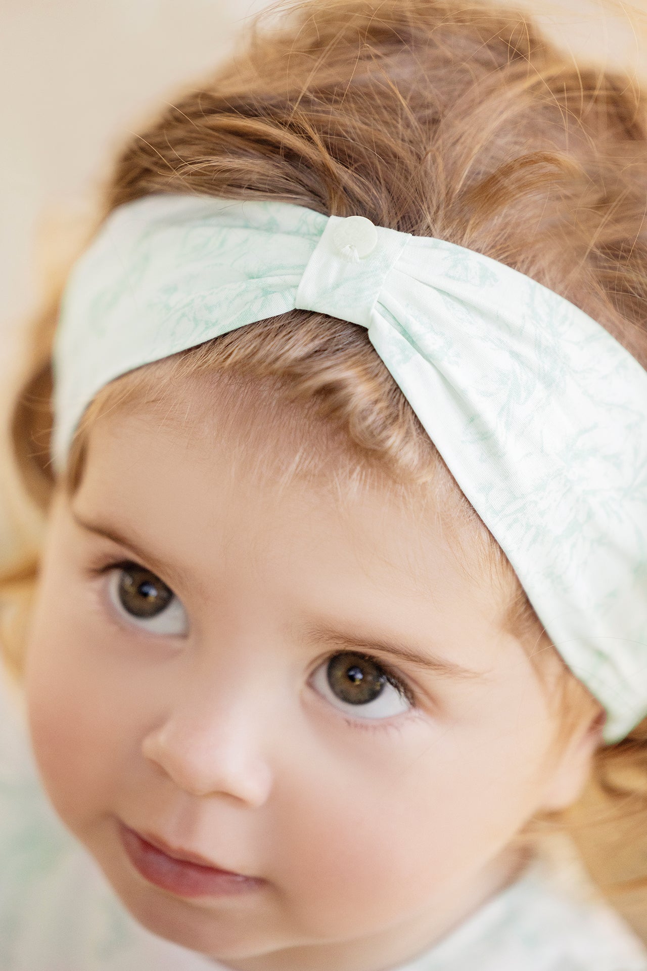 Bandeau Toile de Jouy - Lagoon Blue 6-12 Months