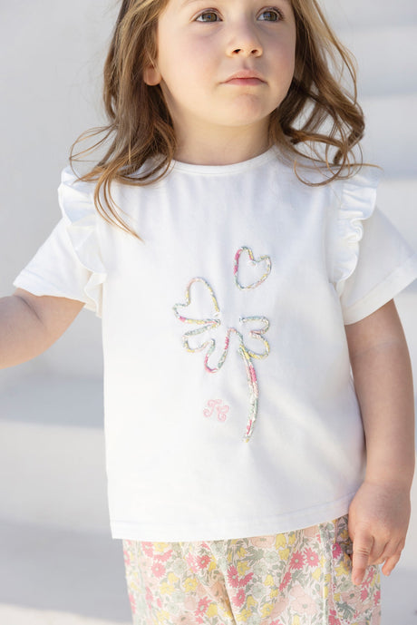 T-Shirt - Clover Cotton Print Fabric Liberty