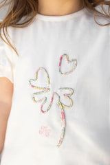 T-Shirt - Clover Cotton Print Fabric Liberty