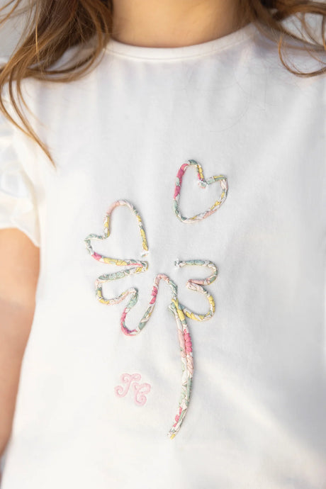 T-Shirt - Clover Cotton Print Fabric Liberty