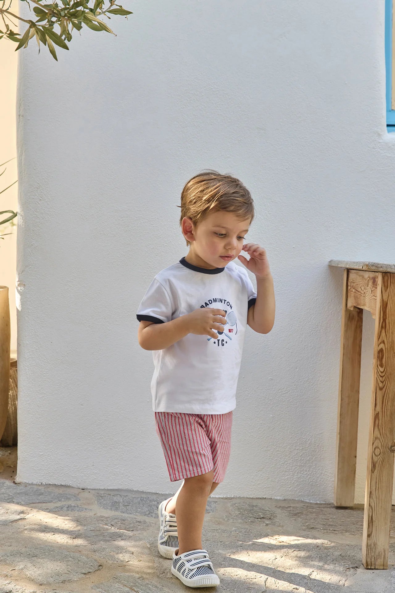 T-Shirt - White Cotton Illustration Sports Club
