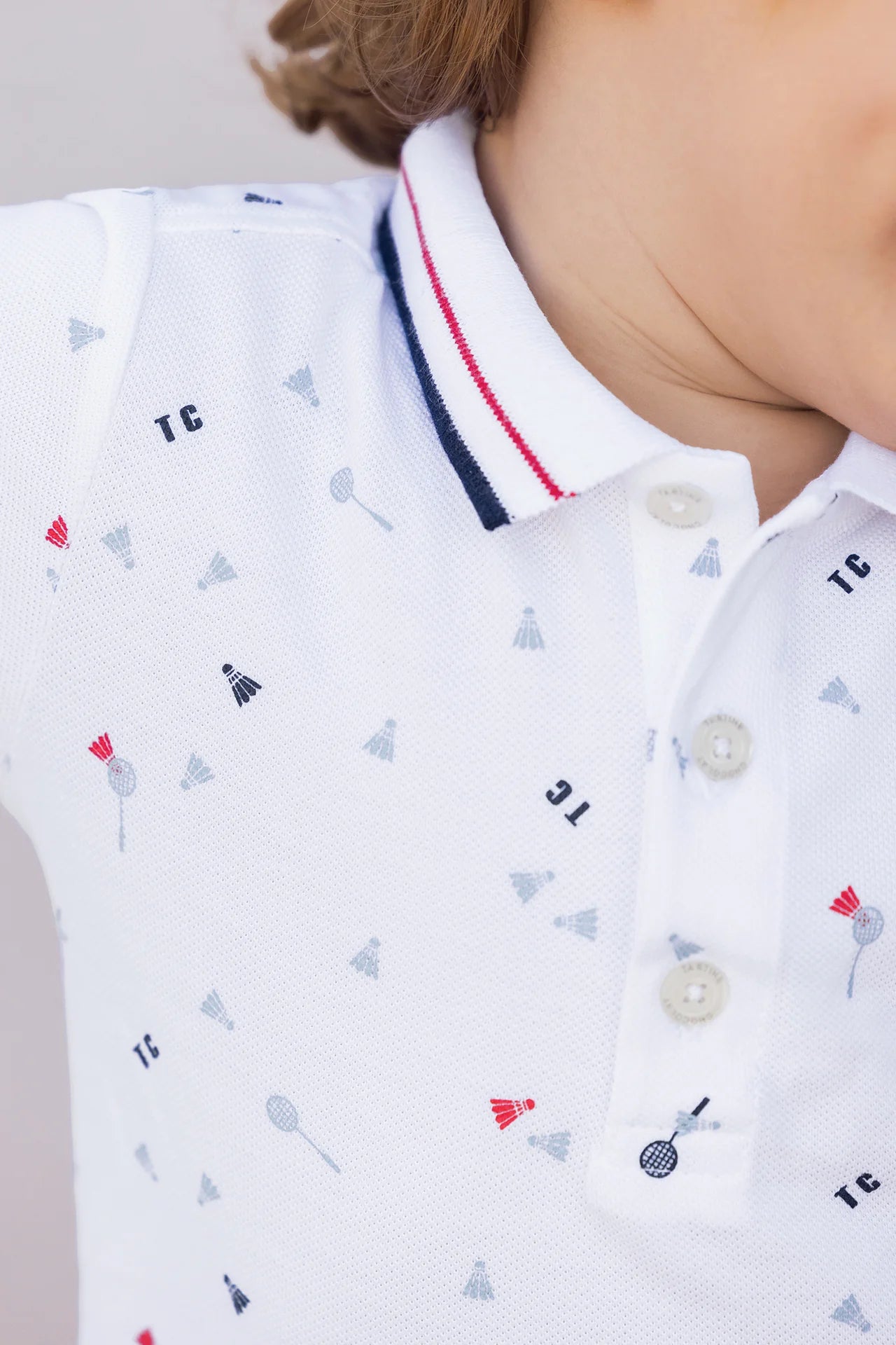 Polo Shirt - White Cotton Sports Club