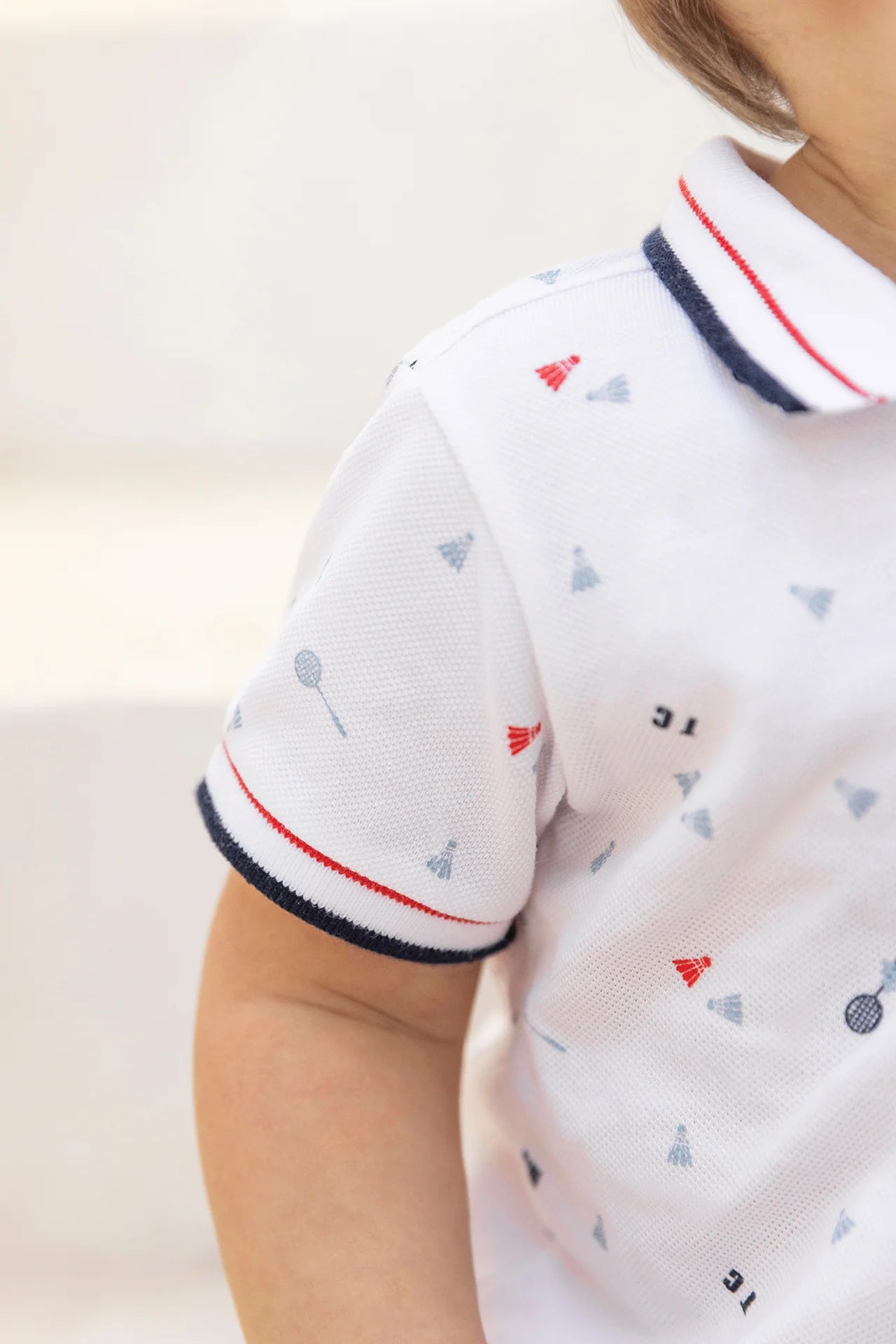 Polo Shirt - White Cotton Sports Club