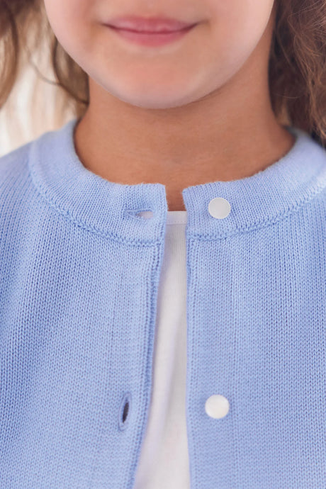 Cardigan - Azure Cotton Embroidered