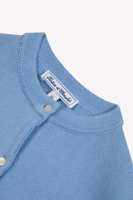 Cardigan - Azure Cotton Embroidered