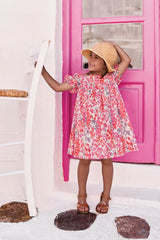 Dress - Pink Cotton Print Fabric Liberty