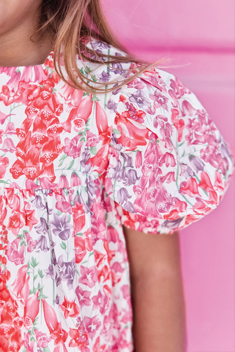 Dress - Pink Cotton Print Fabric Liberty