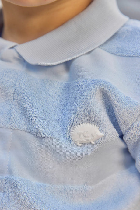 Short Set - Blue Cloud Cotton Stripes