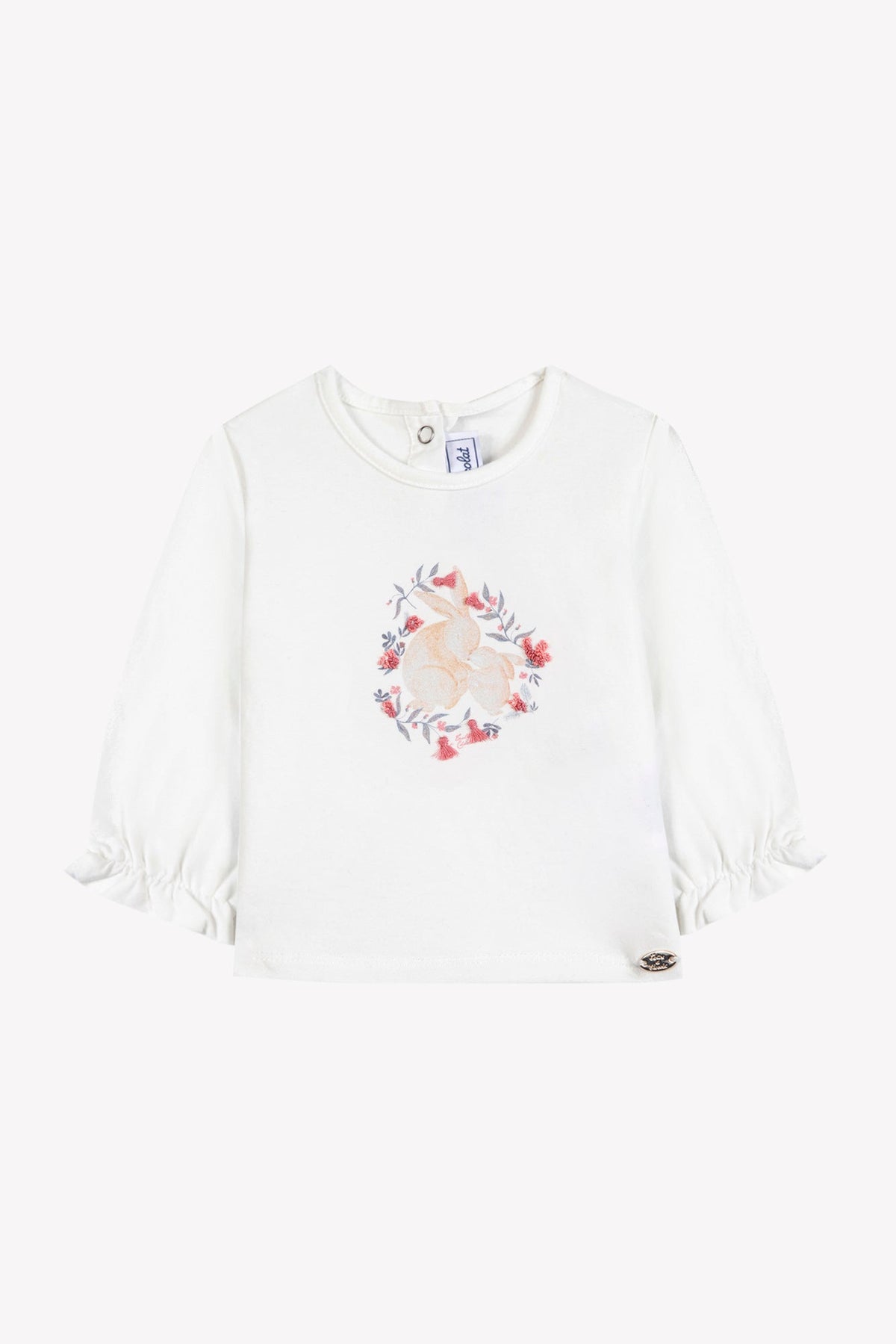 T-Shirt Medium Grey Cotton Rabbit Print