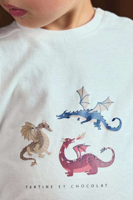 T-Shirt Burgundy Cotton Dinosaur Print