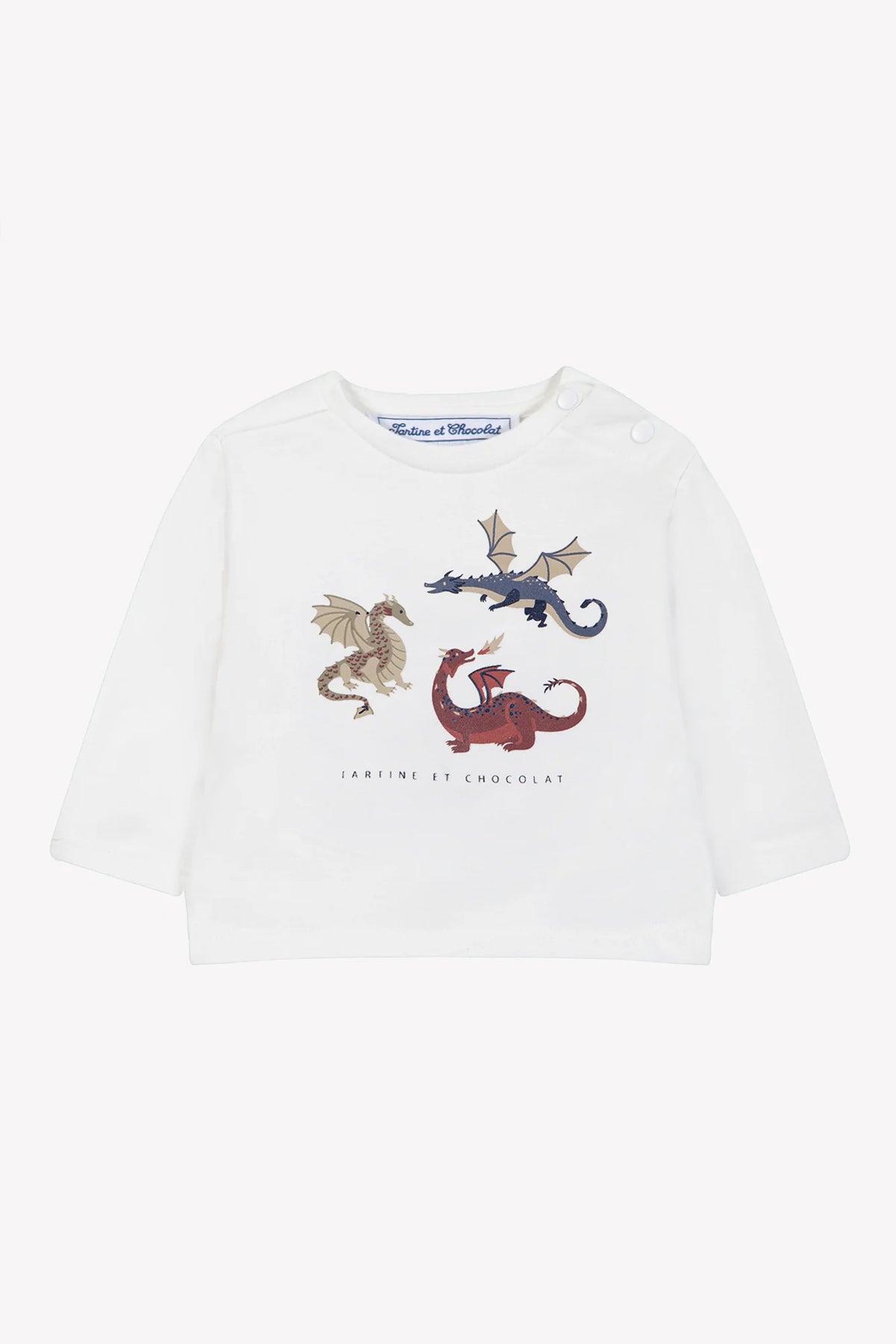 T-Shirt Burgundy Cotton Dinosaur Print