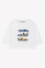 T-Shirt Mustard Cotton Cars Print