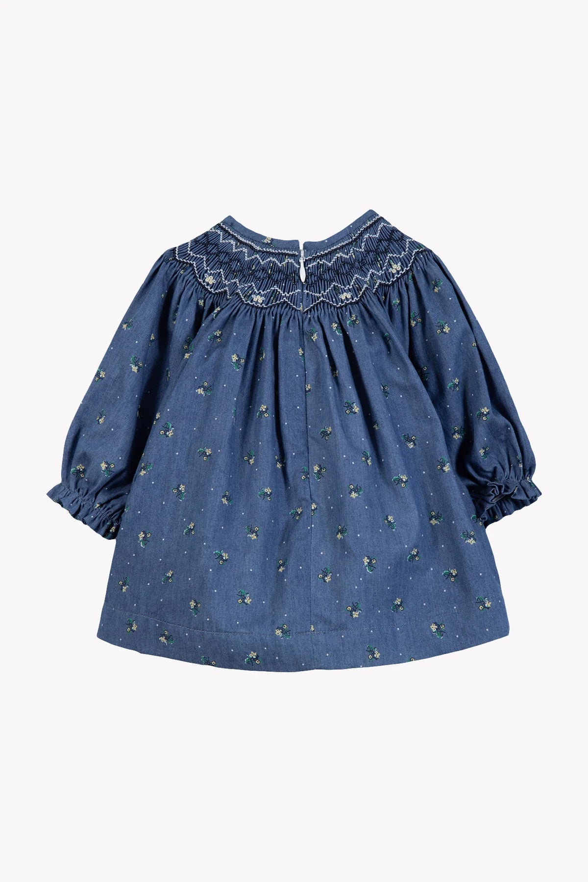 Dress - Cloud Cotton Floral Smocking