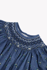 Dress - Cloud Cotton Floral Smocking