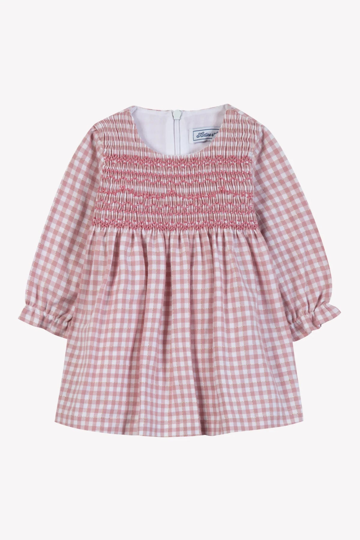 Dress - Blush Cotton Smocks Two-Tone Gingham