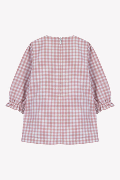Dress - Blush Cotton Smocks Two-Tone Gingham
